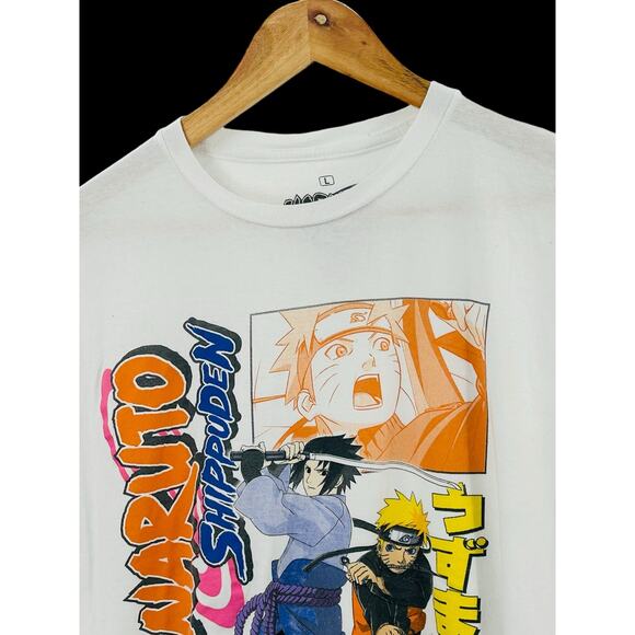 Naruto Shippuden Mens T-Shirt - Sasuke & Naruto Fighting Stances Logo Size L - Picture 3 of 8